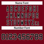 Custom Crimson Black-White Classic Style Hockey Jersey