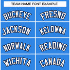 Custom Powder Blue White-Navy Classic Style Hockey Jersey