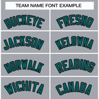 Custom Gray Aqua-Black Classic Style Hockey Jersey