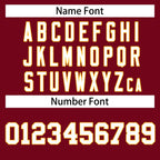 Custom Crimson White-Gold Classic Style Hockey Jersey