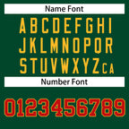 Custom Green Red-Gold Classic Style Hockey Jersey