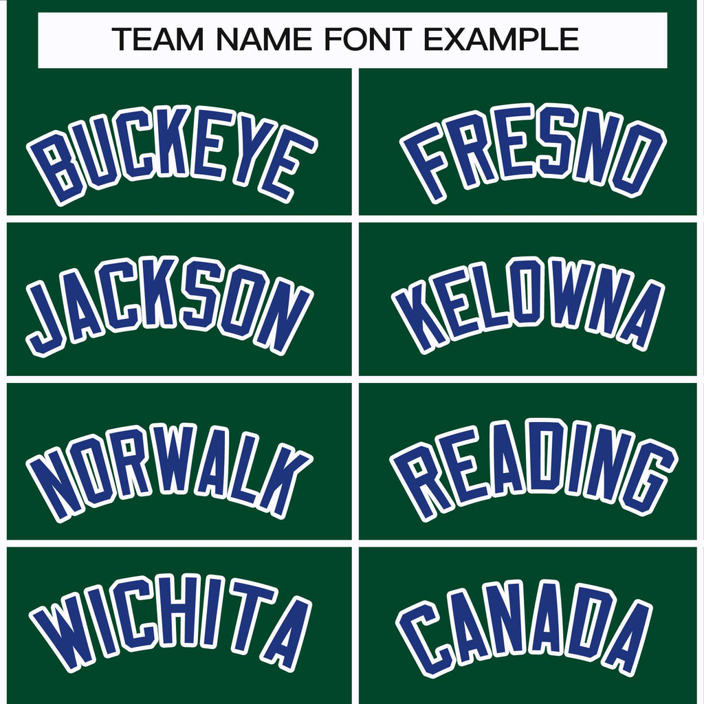 Custom Green Royal-White Classic Style Hockey Jersey