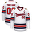 Custom White Red-Navy Classic Style Hockey Jersey