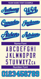 Custom Khaki Purple-Light Blue Classic Style Hockey Jersey