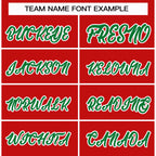 Custom Red Kelly Green-White Classic Style Hockey Jersey