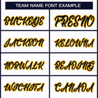 Custom White Black-Gold Classic Style Hockey Jersey