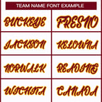 Custom White Crimson-Gold Classic Style Hockey Jersey