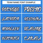 Custom Powder Blue White-Navy Classic Style Hockey Jersey