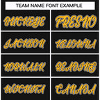 Custom Black Gold Black-White Classic Style Hockey Jersey