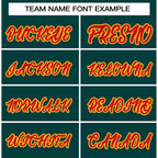 Custom Midnight Green Red-Gold Classic Style Hockey Jersey