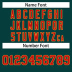 Custom Midnight Green Red-Gold Classic Style Hockey Jersey