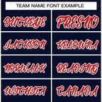 Custom Navy Red-White Classic Style Hockey Jersey