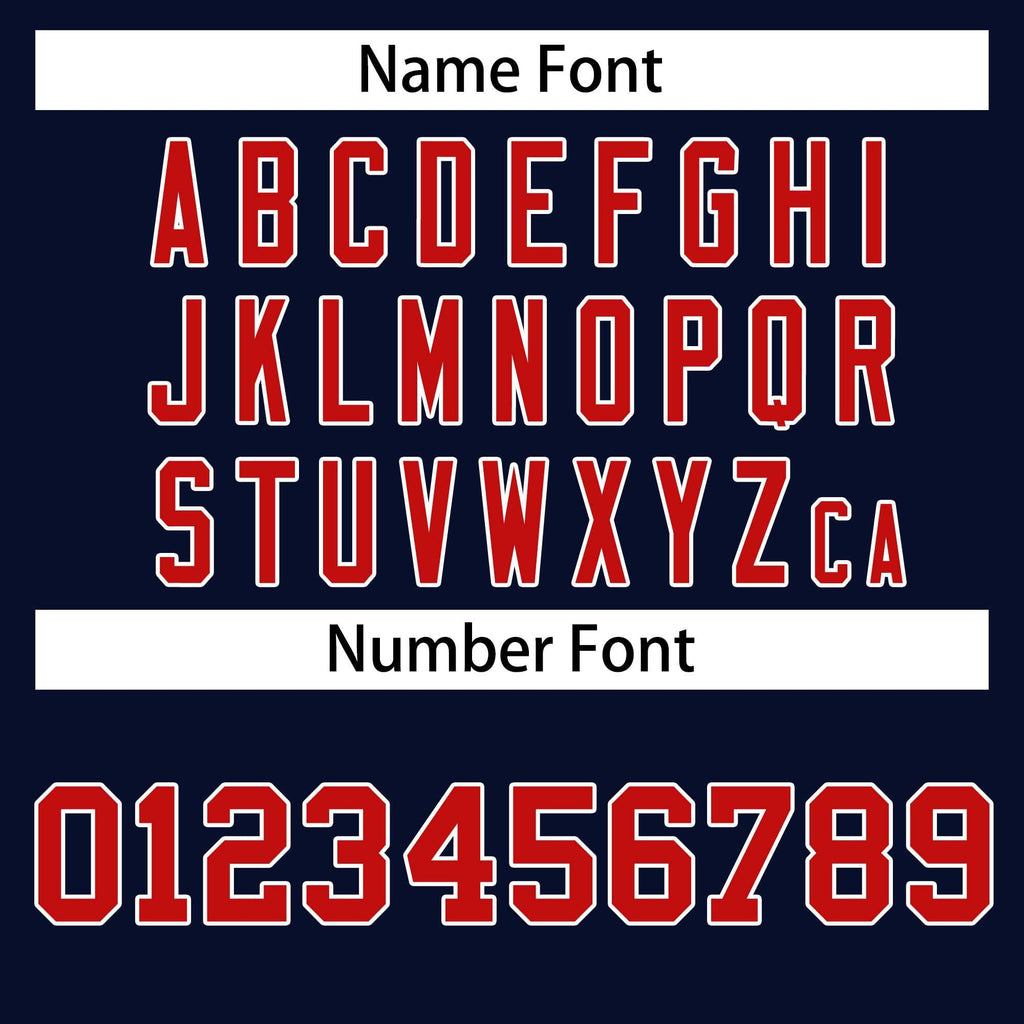 Custom Navy Red-White Classic Style Hockey Jersey