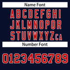 Custom Navy Red-White Classic Style Hockey Jersey