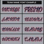 Custom Gray Navy White-Red Classic Style Hockey Jersey