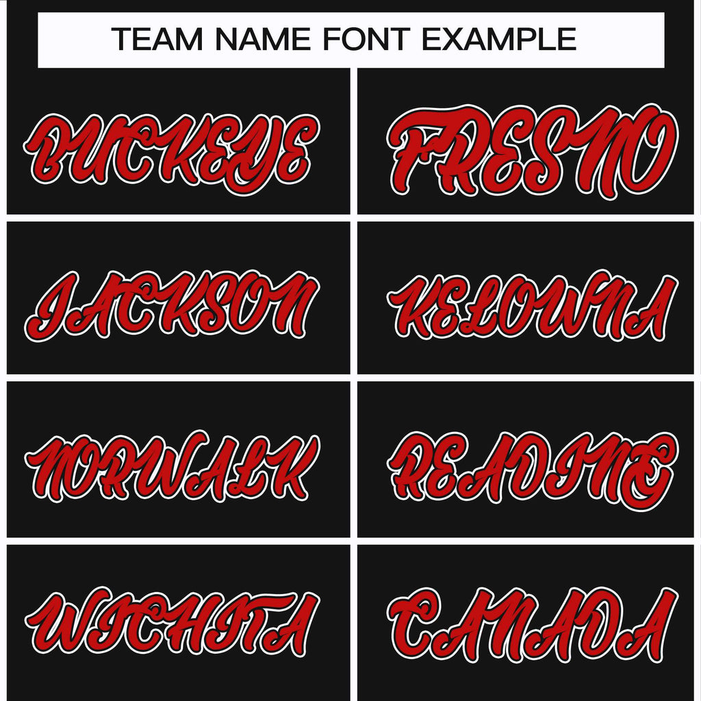 Custom Black Red Black-White Classic Style Hockey Jersey