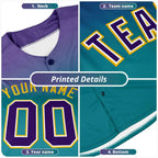 Custom Green Gold Gradient Fashion Design Authentic Baseball Jersey