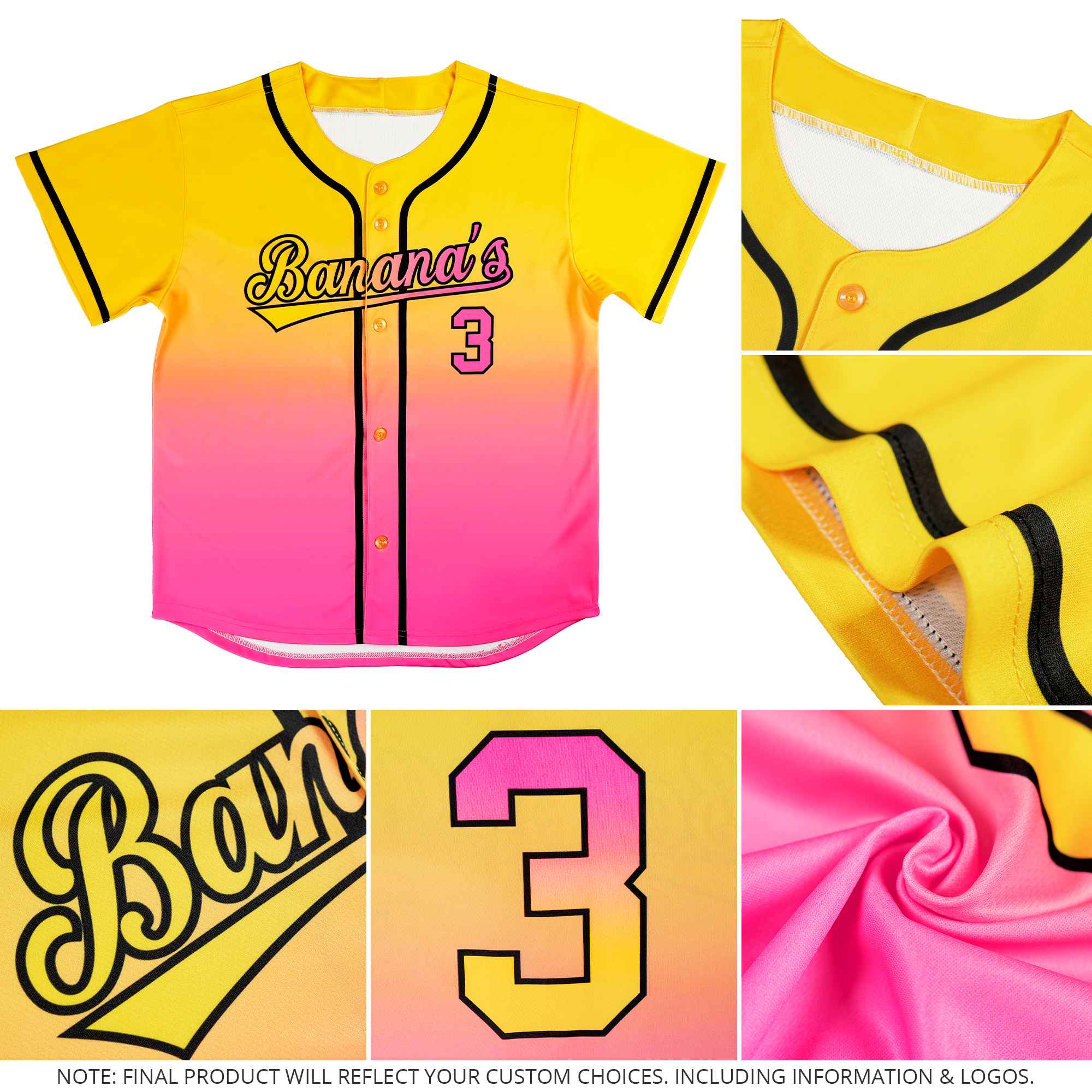 Custom Blue Navy-White Gradient Fashion Authentic Baseball Jersey