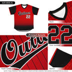 Custom Light Blue Pink-Black Gradient Fashion Authentic Pullover Pinstripe Baseball Jersey