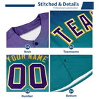 Custom Green Gold Gradient Fashion Design Authentic Baseball Jersey