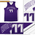 Custom Black Blue Double Side Tops Basketball Jersey