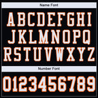 Custom Black White-Orange Classic Style Mesh Authentic Football Jersey