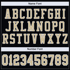 Custom Black Vegas Gold-White Classic Style Mesh Authentic Football Jersey