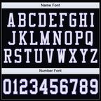 Custom Black White-Purple Classic Style Mesh Authentic Football Jersey
