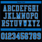 Custom Black Panther Blue-White Classic Style Mesh Authentic Football Jersey
