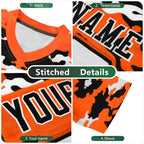 Custom Red Black-White Personalized Camo Authentic Football Jersey