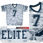 Custom Black-Old Gold Leopard Mesh Authentic Football Jersey