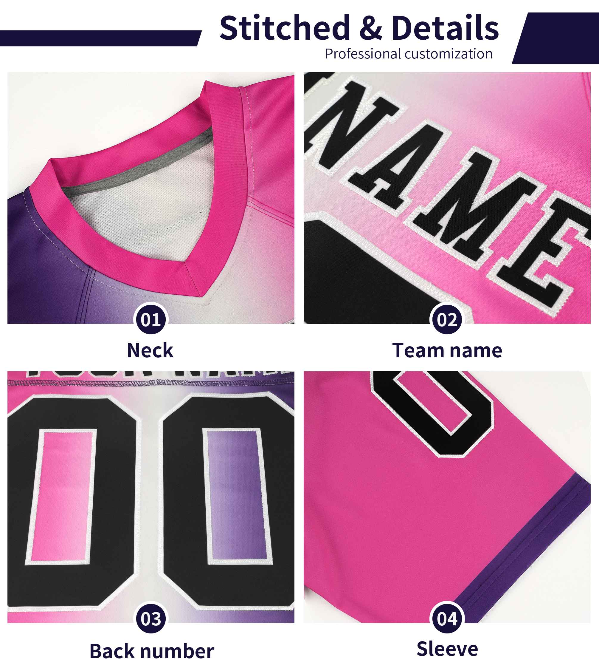 Custom Orange White-Kelly Green Personalized Gradient Fashion Authentic Football Jersey