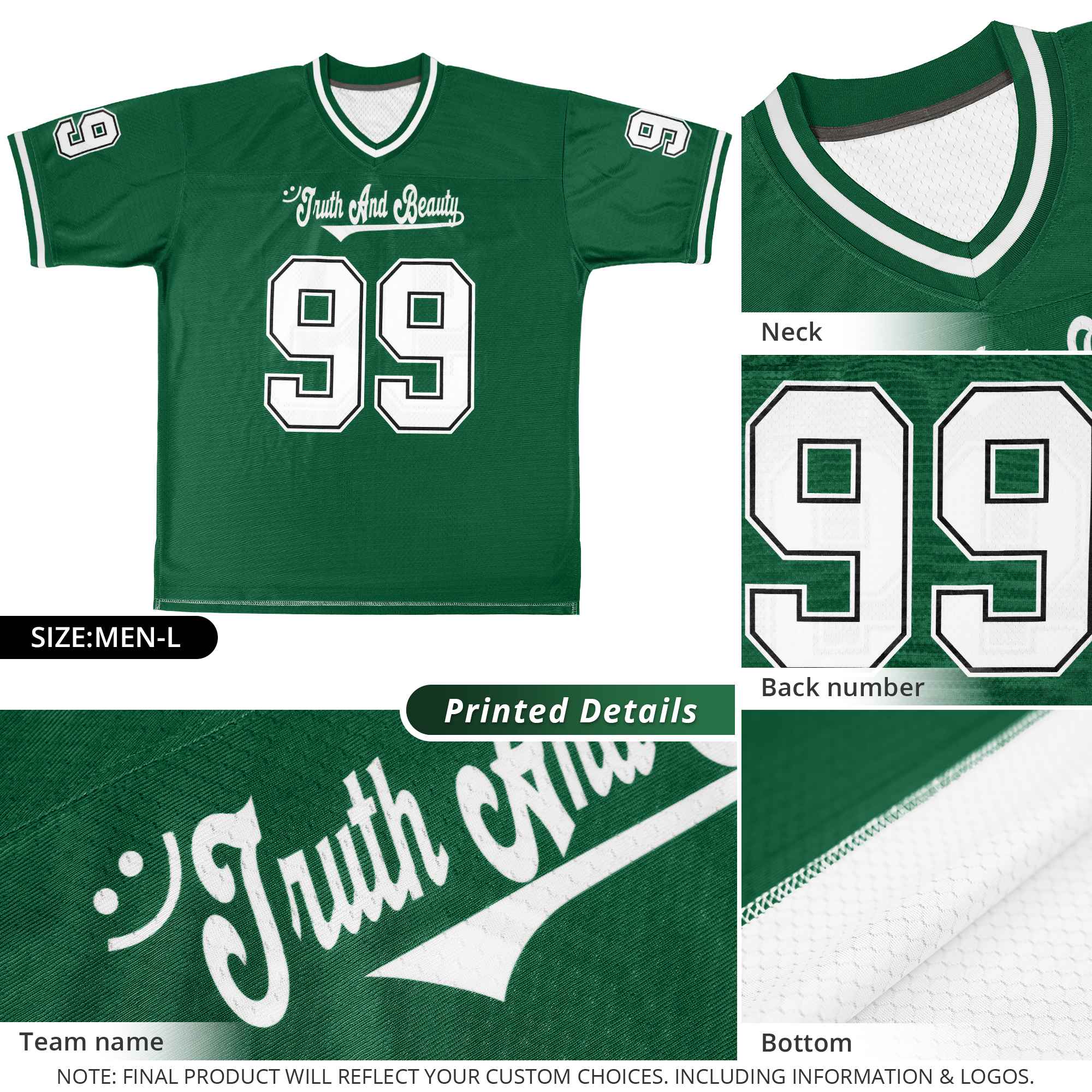 Custom Team Sports Football Jersey Personalized Practice Uniforms for Adults/Youth