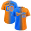 Custom Orange Powder Blue-Black Gradient Fashion Authentic Baseball Jersey