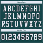 Custom Midnight Green White-Black Classic Style Mesh Authentic Football Jersey