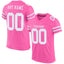 Custom Pink White Classic Style Mesh Authentic Football Jersey
