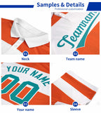Custom White-Gold Horizontal Stripe Design Performance Polo Shirt