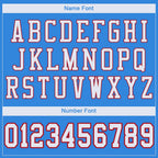 Custom Powder Blue White-Red Classic Style Mesh Authentic Football Jersey