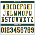 Custom White Green-Gold Classic Style Mesh Authentic Football Jersey