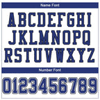 Custom White Royal-Black Classic Style Mesh Authentic Football Jersey